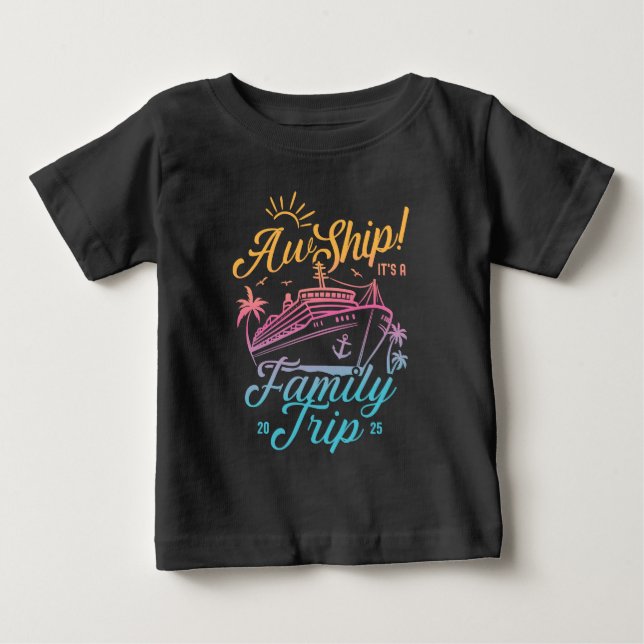 Aw Ship Custom Family Cruise Group Matching Baby T-shirt (Vorderseite)