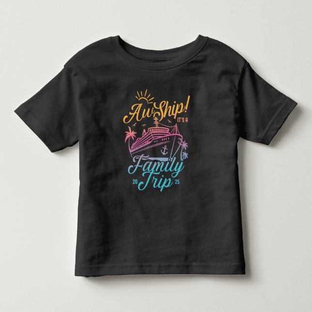 Aw Ship Custom Family Cruise Group Matching Kleinkind T-shirt (Vorderseite)