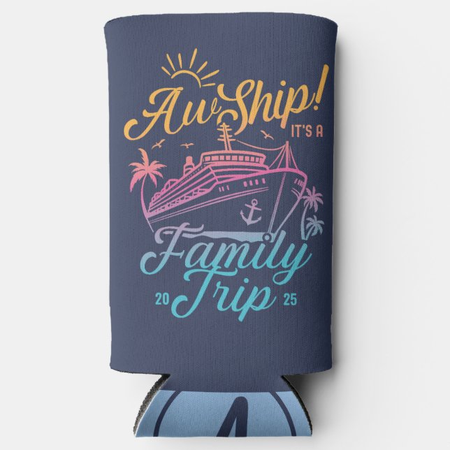 Aw Ship Custom Family Cruise Group Matching Selters Dosenkühler (Vorderseite)