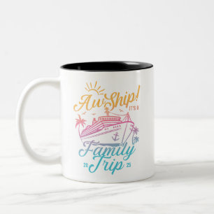 Aw Ship Custom Family Cruise Group Matching Zweifarbige Tasse
