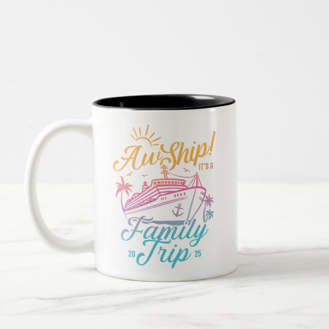 Aw Ship Custom Family Cruise Group Matching Zweifarbige Tasse (Links)