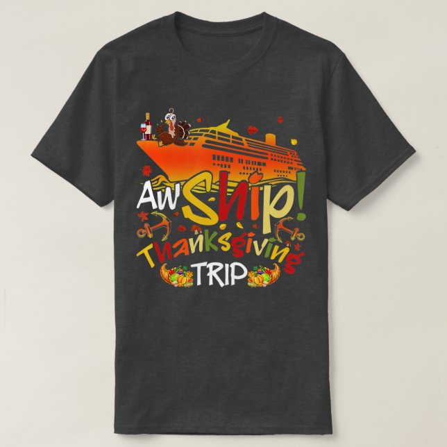 Aw Ship Erntedank Trip Cruise Matching Family V T-Shirt (Design vorne)