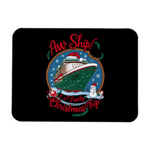 Aw Ship Es ist eine Weihnachtsreise für die Famili Magnet