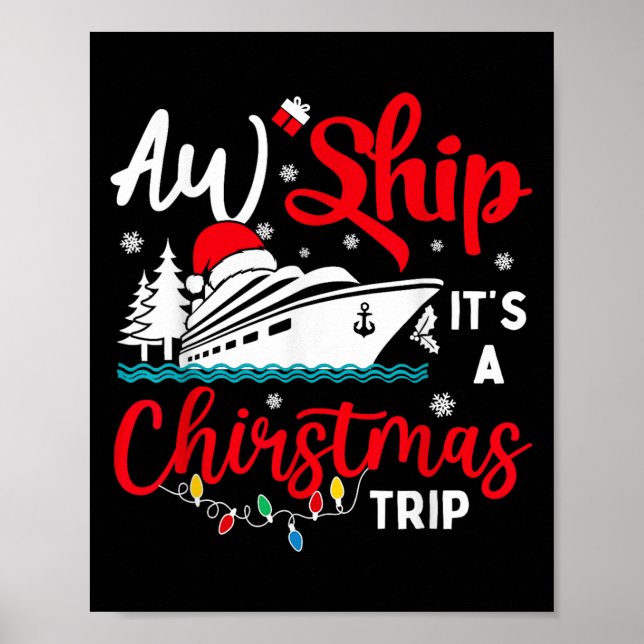 Aw Ship seine Weihnachtsreise Weihnachten Weihnach Poster (Vorne)