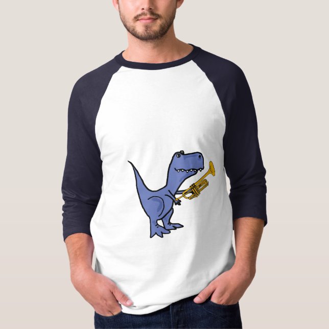 AW, T-Rex Dinosaurier, der das Trompete-Shirt T-Shirt (Vorderseite)