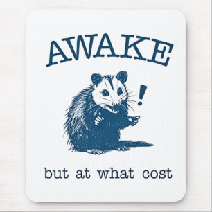 Awake, aber an welcher Küste Opposum Possum Retro Mousepad