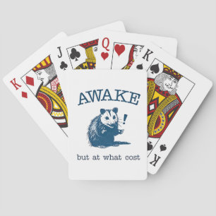 Awake, aber an welcher Küste Opposum Possum Retro Spielkarten