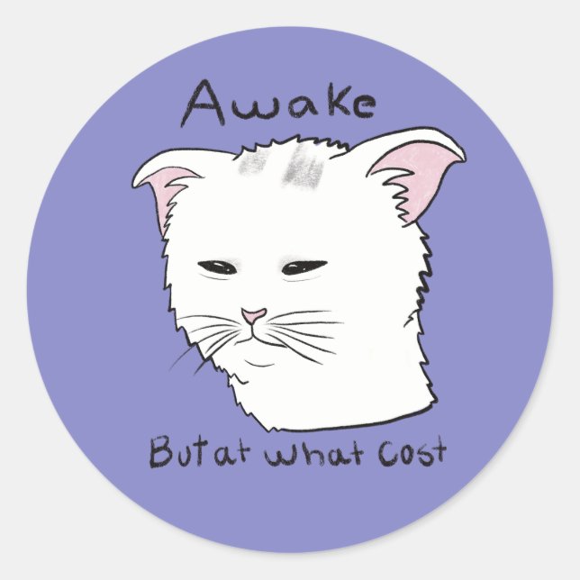 Awake Runder Aufkleber (Vorderseite)