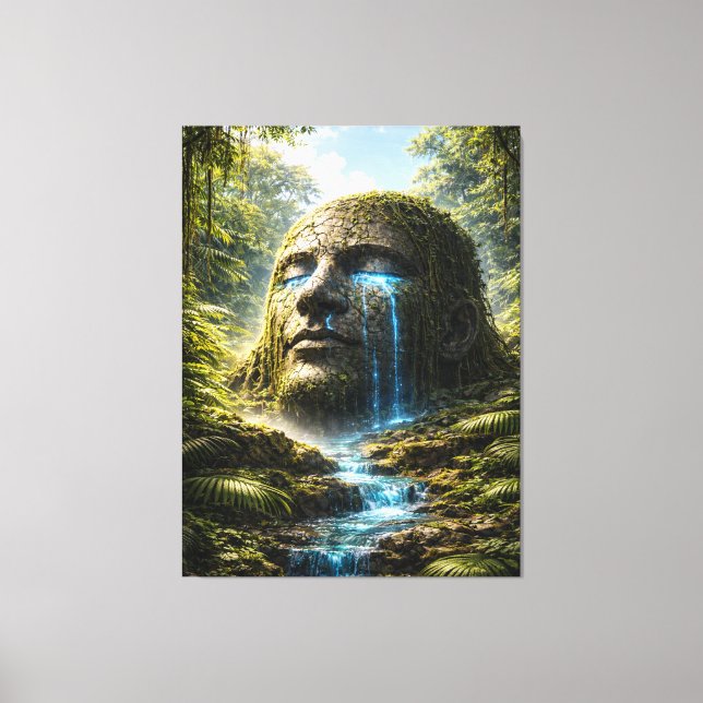 Awakened Forest Guardian – Ancient Nature Spirit Leinwanddruck (Vorderseite)