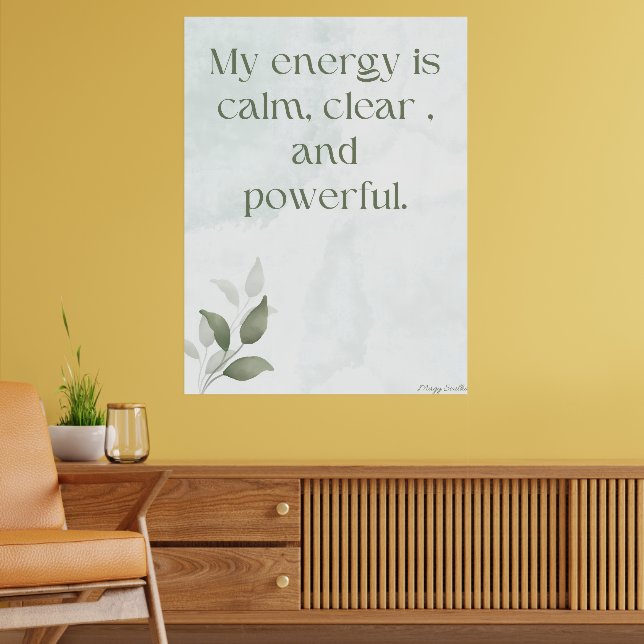 Awakening Energy Inspirational Floral Poster (Salon 2)