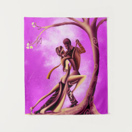 "Awakening Moon" - Romantisches Surreal Dance Artw Wandteppich