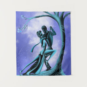 "Awakening Moon" - Romantisches Surreal Dance Artw Wandteppich