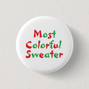 Award-Button "Most Colorful Sweater" Button