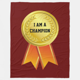 AWARD RIBBON Gold I + Ihr Backgr. & Text Fleecedecke