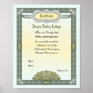 Award-Zertifikat Poster