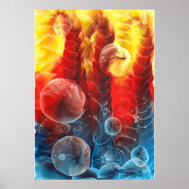 Awarded Abstract Expressionism Hand Painted Art Poster