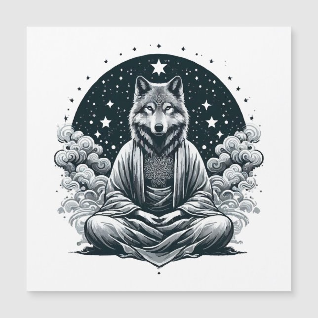 Aware Wolf Magnetkarte (Vorderseite)