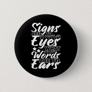 Awareness Asign Language American Sign Language Button