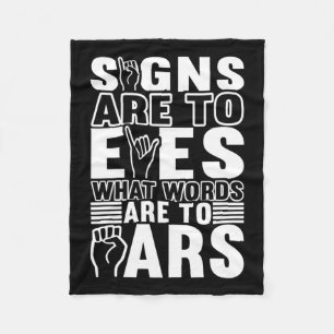 Awareness Asign Language American Sign Language Fleecedecke