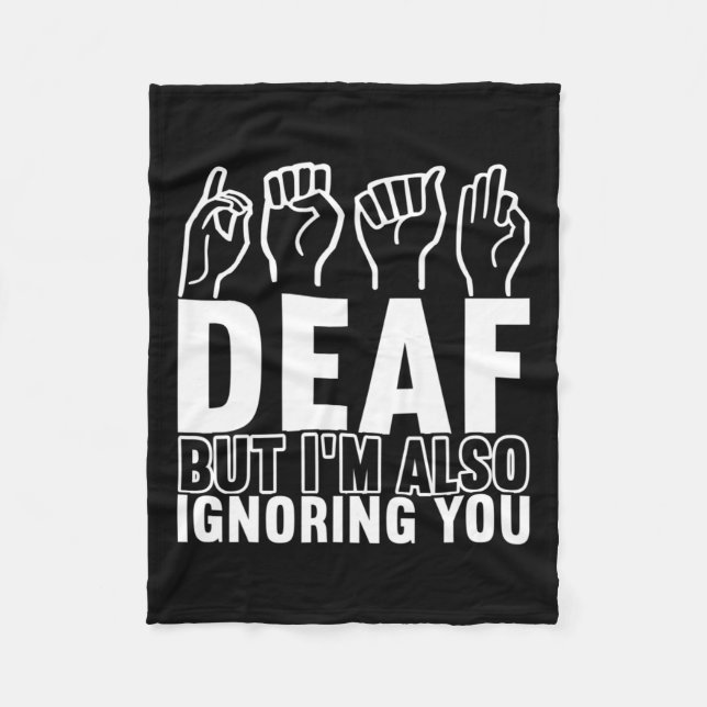 Awareness Asign Language American Sign Language Fleecedecke (Vorderseite)