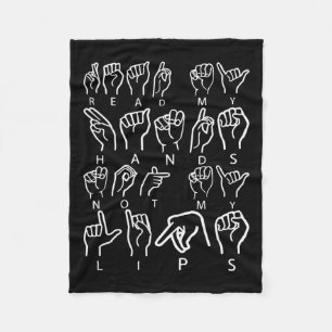 Awareness Asign Language American Sign Language Fleecedecke