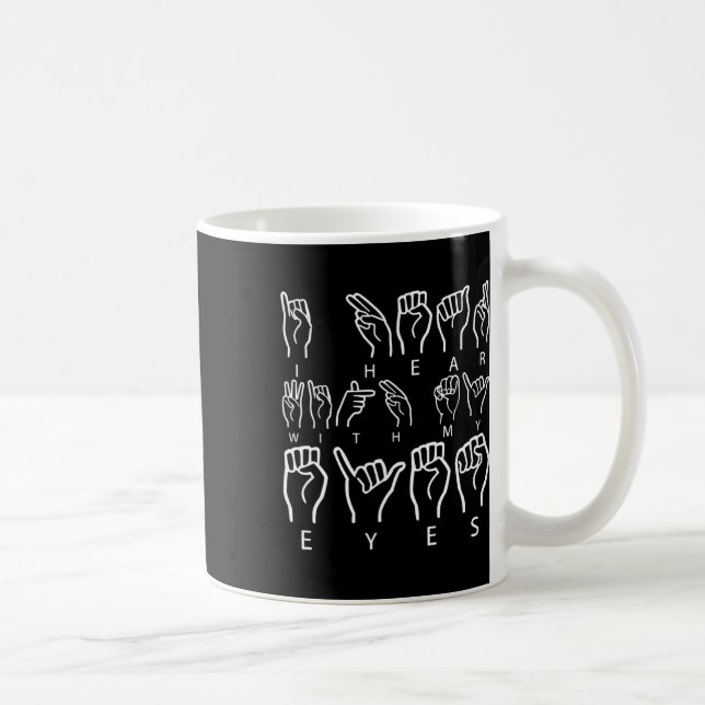 Awareness Asign Language American Sign Language Kaffeetasse (Rechts)