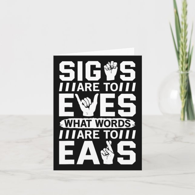 Awareness Asign Language American Sign Language Karte (Vorderseite)