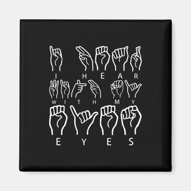 Awareness Asign Language American Sign Language Magnet (Vorne)