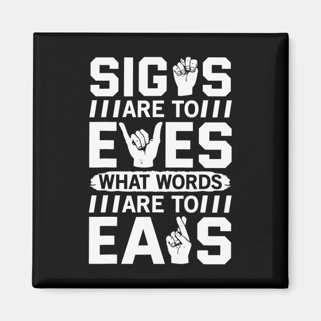 Awareness Asign Language American Sign Language Magnet (Vorne)