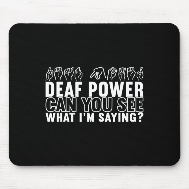 Awareness Asign Language American Sign Language Mousepad (Vorne)