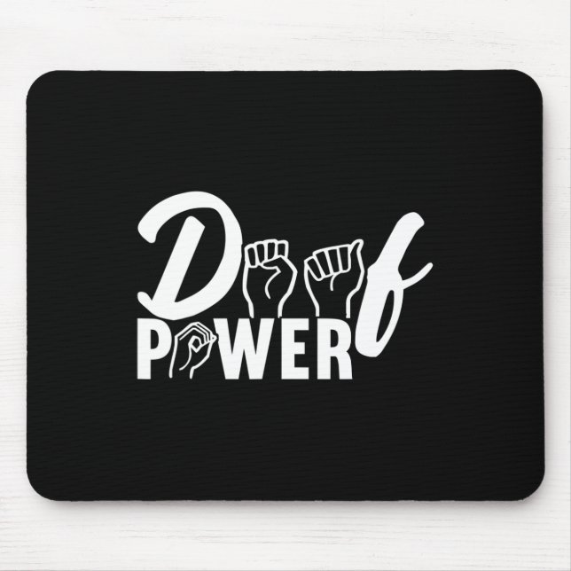 Awareness Asign Language American Sign Language Mousepad (Vorne)