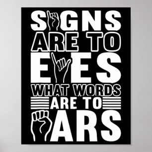 Awareness Asign Language American Sign Language Poster