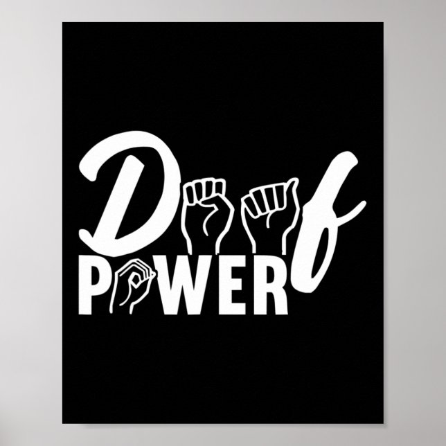 Awareness Asign Language American Sign Language Poster (Vorne)