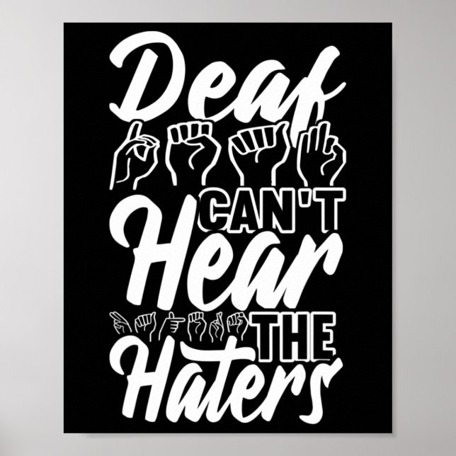 Awareness Asign Language American Sign Language Poster (Vorne)