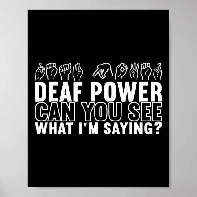 Awareness Asign Language American Sign Language Poster (Vorne)