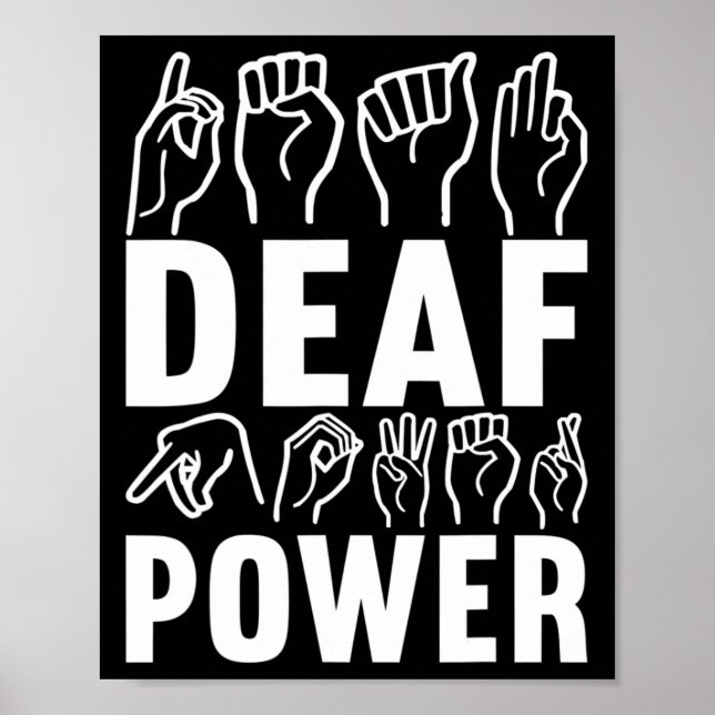 Awareness Asign Language American Sign Language Poster (Vorne)