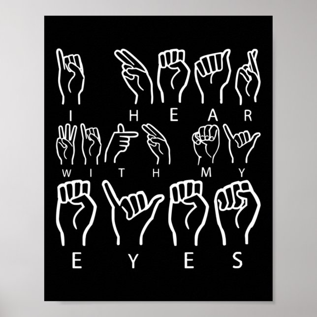 Awareness Asign Language American Sign Language Poster (Vorne)