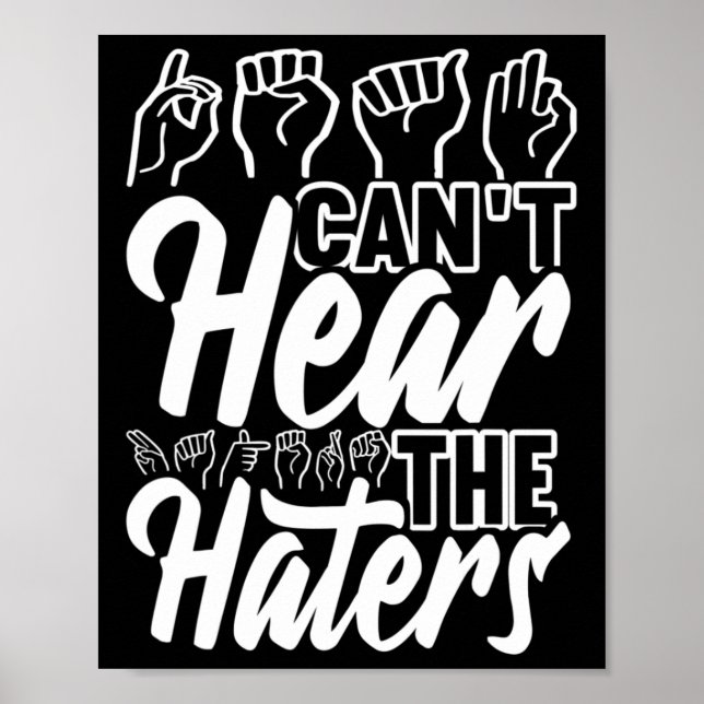 Awareness Asign Language American Sign Language Poster (Vorne)