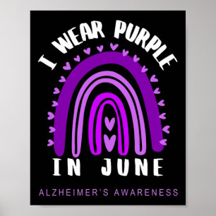 Awareness Ich Trage Im Juni Violett Heimer Unterst Poster