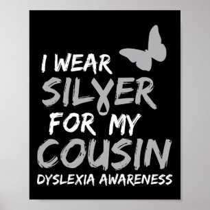 Awareness Ich Trage Silber Für Meinen Cousin Band  Poster