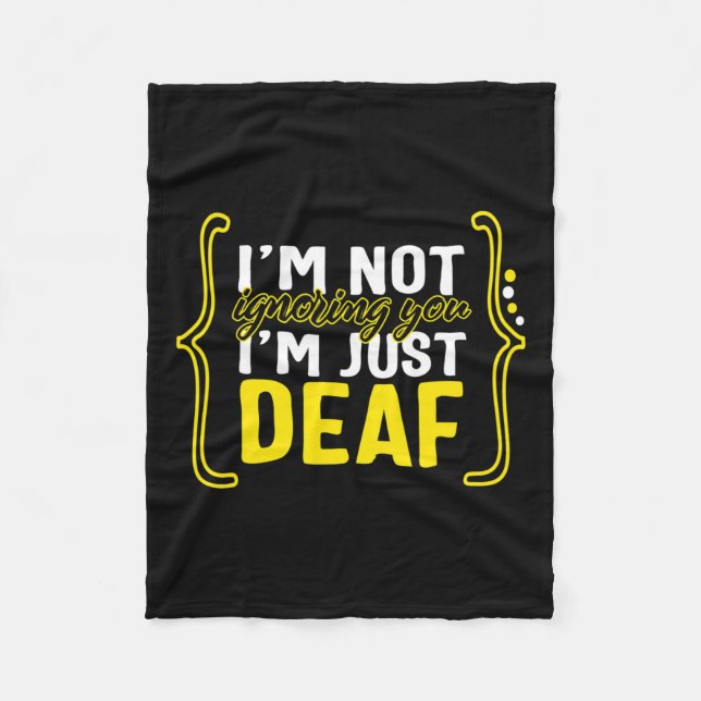 Awareness Month ASL Language Support nicht ignorie Fleecedecke (Vorderseite)