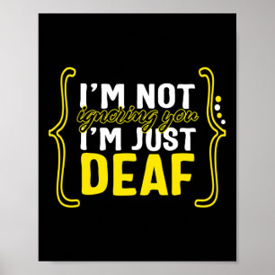 Awareness Month ASL Language Support nicht ignorie Poster