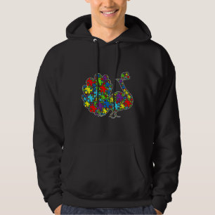Awareness Niedlich Peacock Puzzle Piece Animes Hoodie