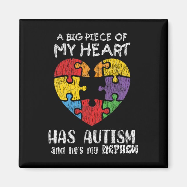 Awareness Onkel Tante Familie Autistische Kinder A Magnet (Vorne)