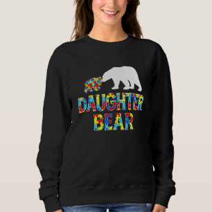 Awareness-Tochter Bärenrätsel Unterstützung Auti Sweatshirt