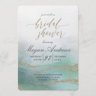 Awash Elegant Aquarelle Bridal Show Invitation