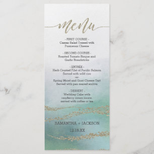 Awash Elegant Watercolor dans le menu Mariage Ocea