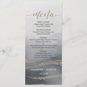 Awash Elegant Watercolor dans le menu Mariage Smok