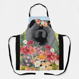 AWASSE IN LICHTschwarz - Blauer Hund Schürze