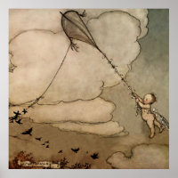 "Away On a Kite" von Arthur Rackham